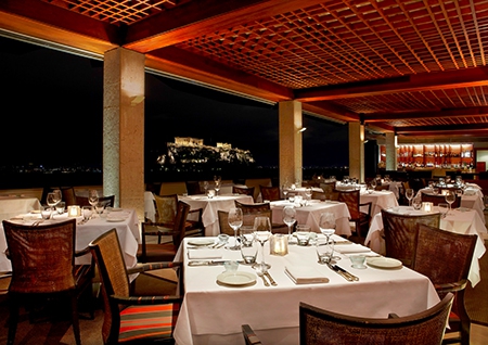 The Roof Garden Restaurant with Akropolis view